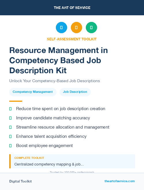 Resource Management in Competency Based Job Description Kit