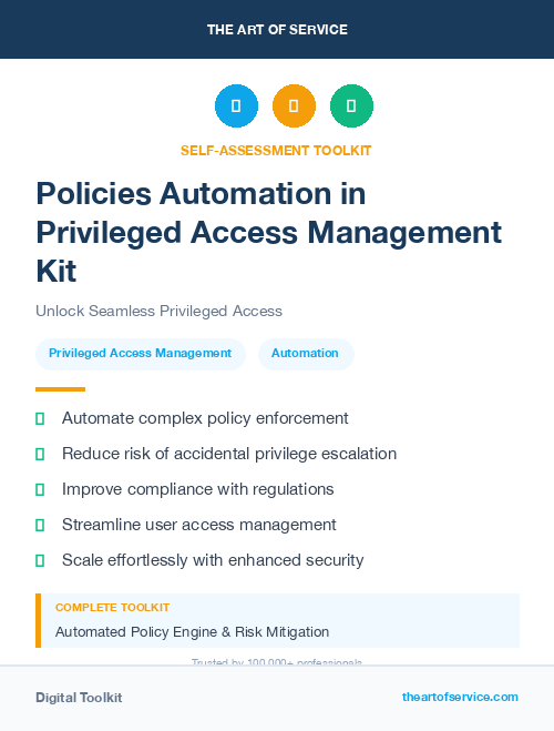 Policies Automation in Privileged Access Management Kit