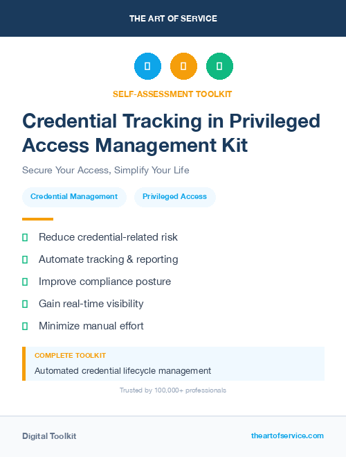 Credential Tracking in Privileged Access Management Kit