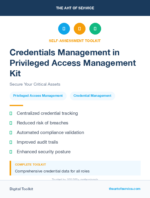 Credentials Management in Privileged Access Management Kit