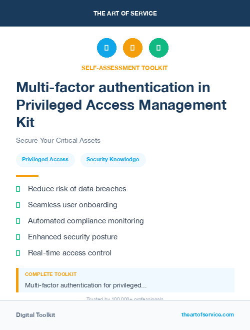 Multi-factor authentication in Privileged Access Management Kit