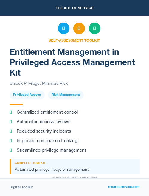 Entitlement Management in Privileged Access Management Kit