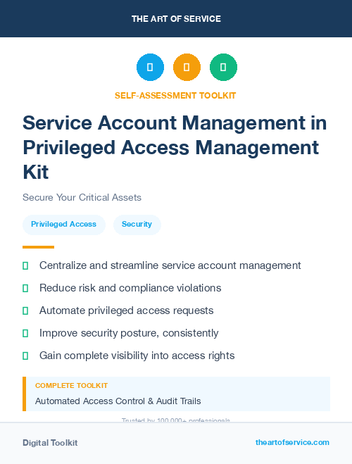 Service Account Management in Privileged Access Management Kit