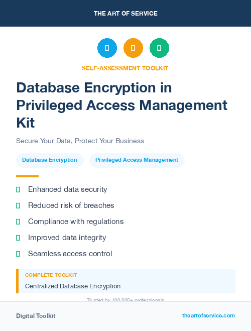 Database Encryption in Privileged Access Management Kit