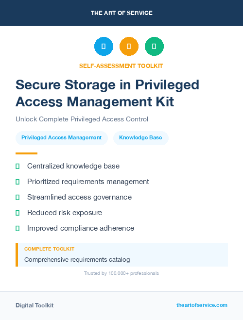 Secure Storage in Privileged Access Management Kit