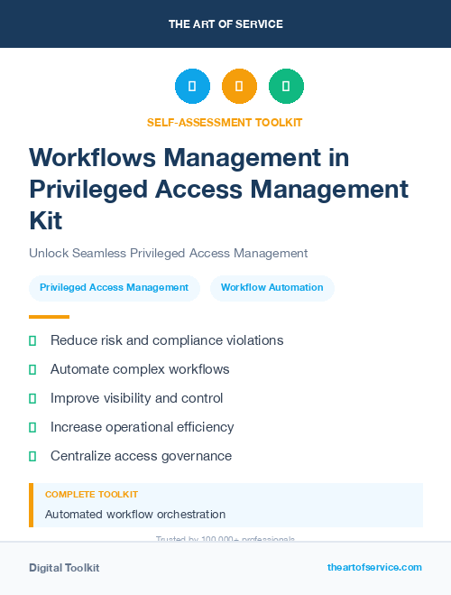 Workflows Management in Privileged Access Management Kit