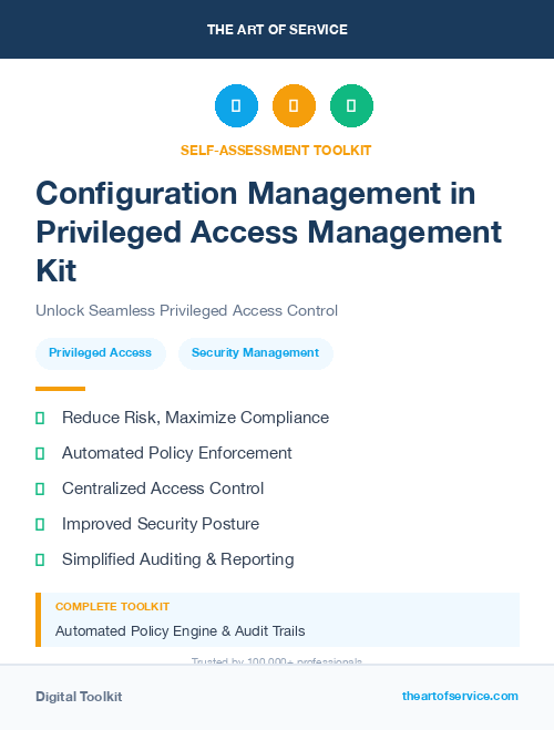 Configuration Management in Privileged Access Management Kit