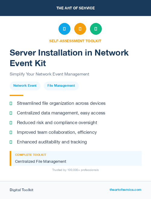 Server Installation in Network Event Kit