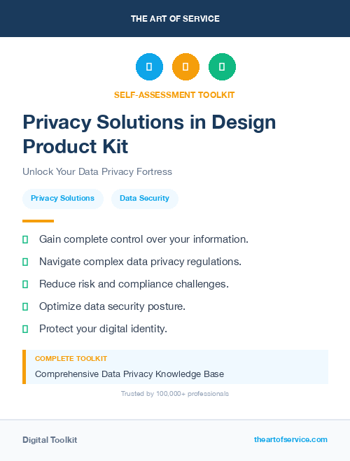 Privacy Solutions in Design Product Kit