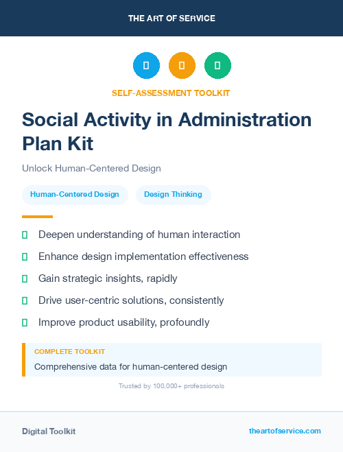 Social Activity in Administration Plan Kit