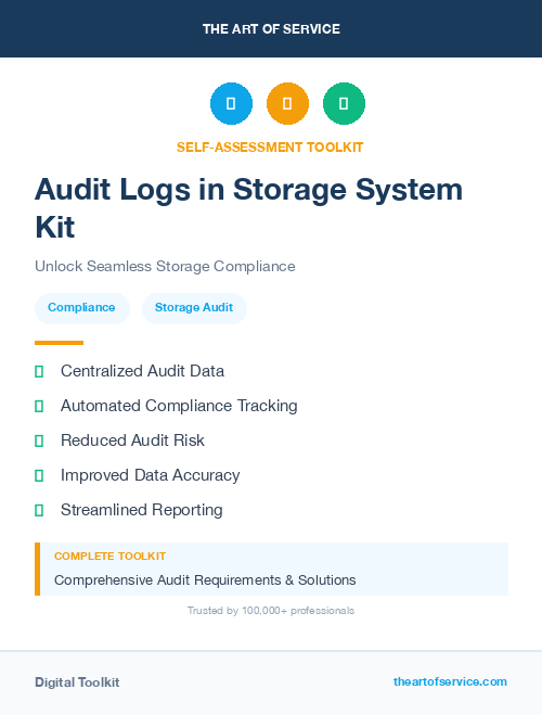 Audit Logs in Storage System Kit