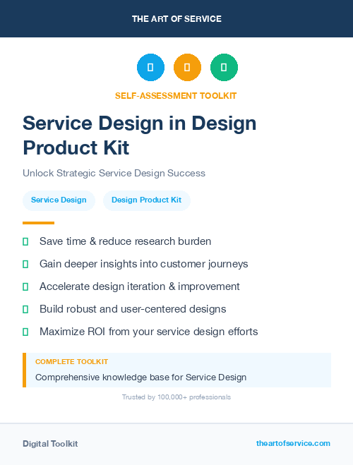 Service Design in Design Product Kit