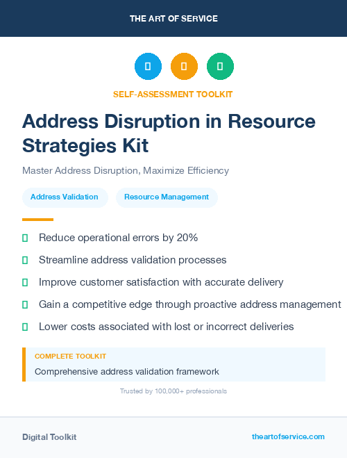 Address Disruption in Resource Strategies Kit