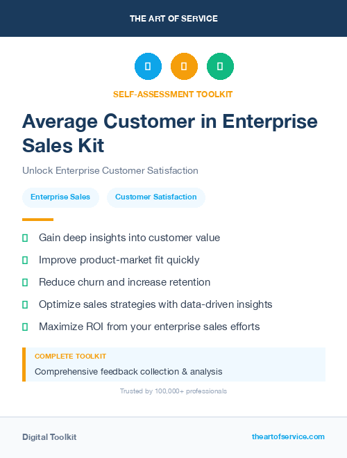 Average Customer in Enterprise Sales Kit