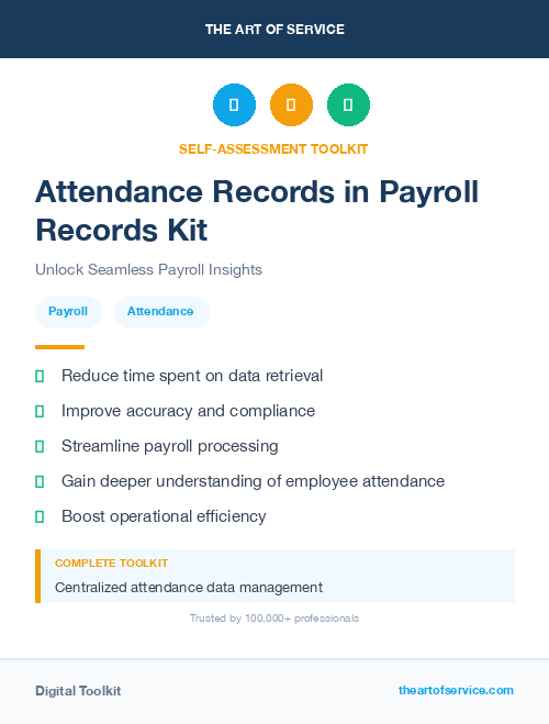 Attendance Records in Payroll Records Kit
