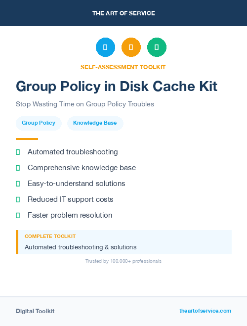Group Policy in Disk Cache Kit