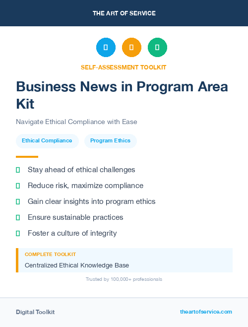 Business News in Program Area Kit