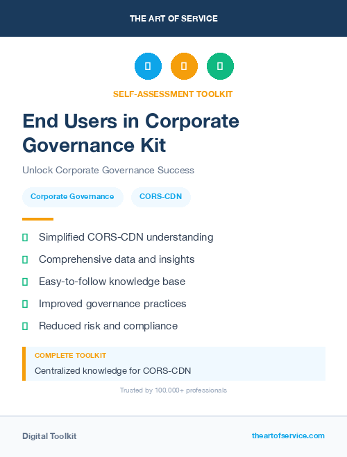 End Users in Corporate Governance Kit