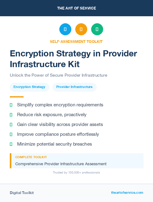 Encryption Strategy in Provider Infrastructure Kit