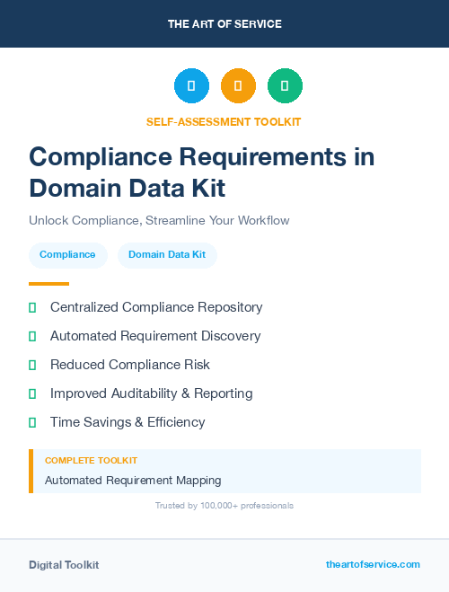 Compliance Requirements in Domain Data Kit