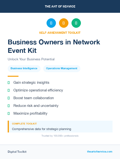Business Owners in Network Event Kit