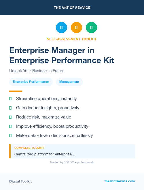 Enterprise Manager in Enterprise Performance Kit
