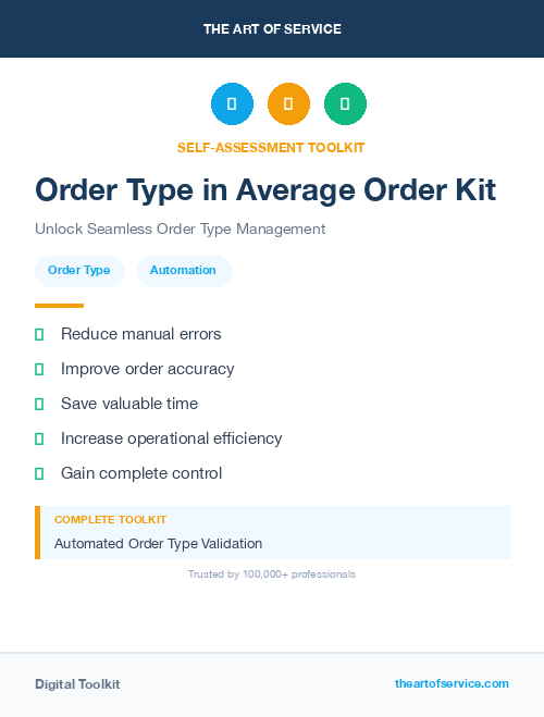 Order Type in Average Order Kit