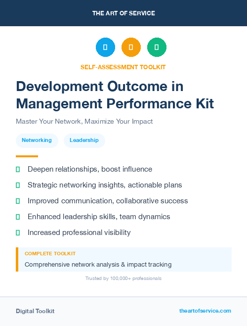 Development Outcome in Management Performance Kit