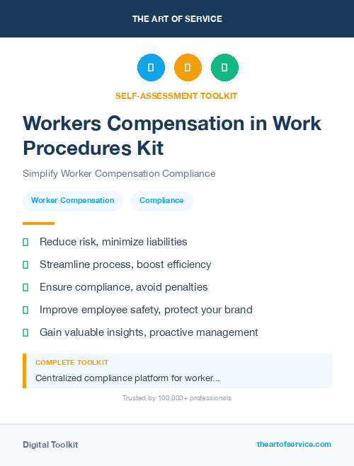 Workers Compensation in Work Procedures Kit