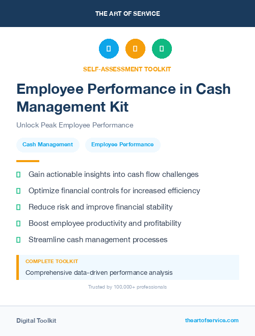 Employee Performance in Cash Management Kit