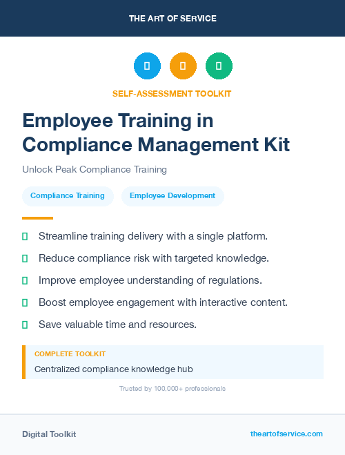 Employee Training in Compliance Management Kit