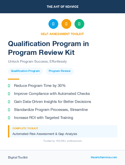Qualification Program in Program Review Kit