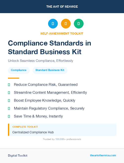 Compliance Standards in Standard Business Kit