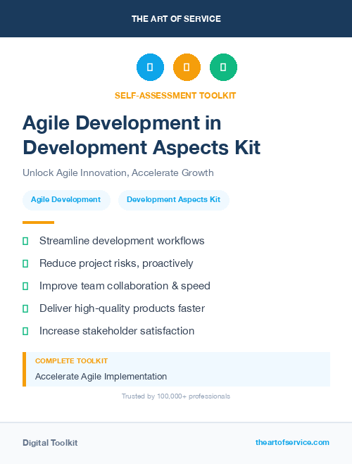 Agile Development in Development Aspects Kit