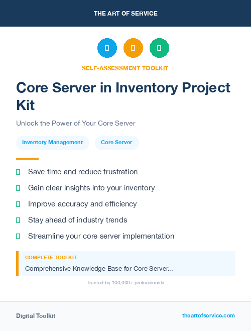 Core Server in Inventory Project Kit