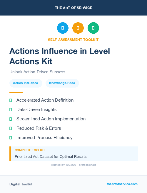 Actions Influence in Level Actions Kit
