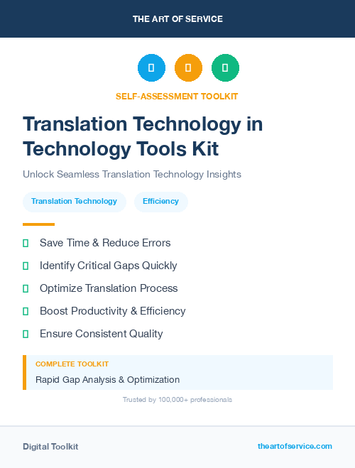 Translation Technology in Technology Tools Kit