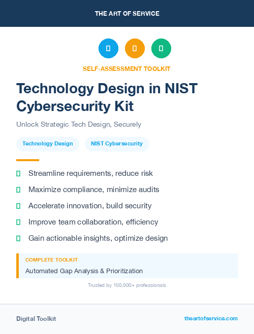 Technology Design in NIST Cybersecurity Kit