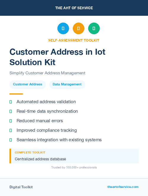 Customer Address in Iot Solution Kit