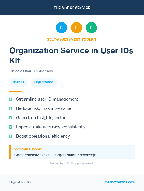 Organization Service in User IDs Kit