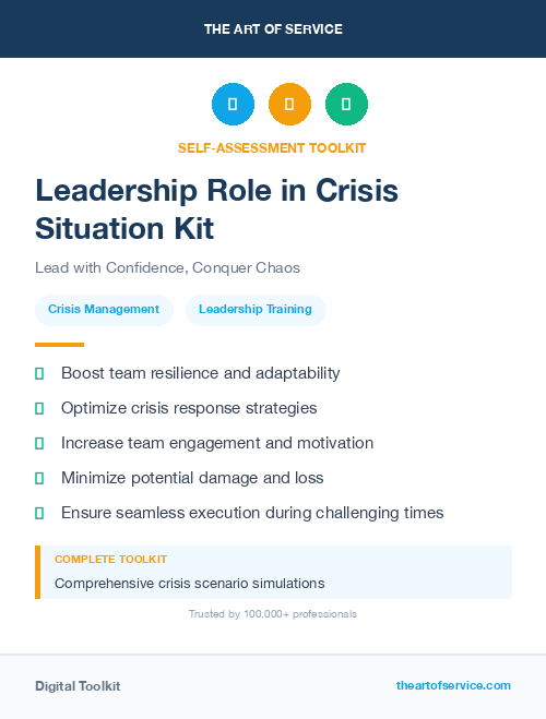 Leadership Role in Crisis Situation Kit