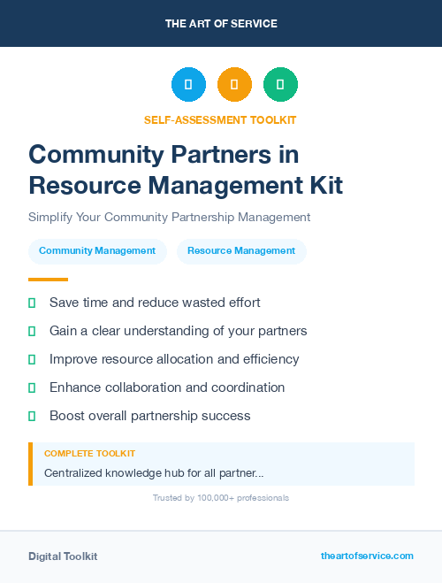 Community Partners in Resource Management Kit