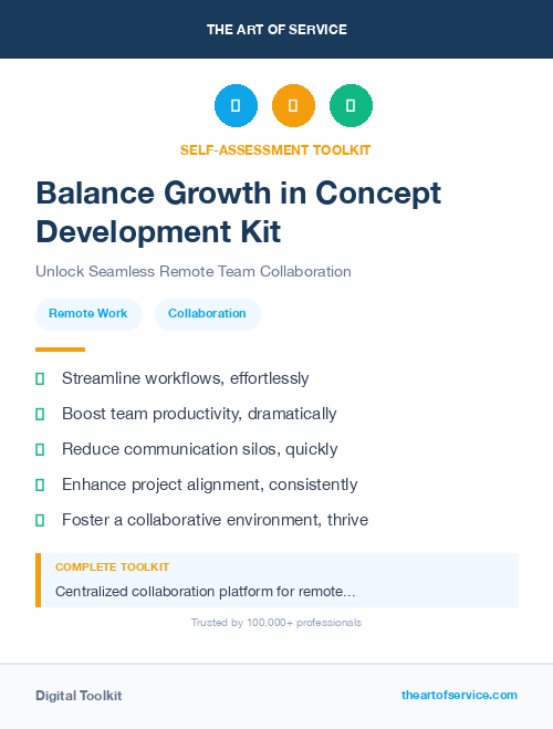 Balance Growth in Concept Development Kit