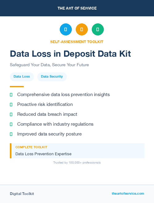 Data Loss in Deposit Data Kit
