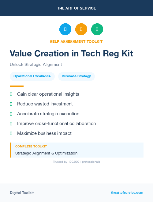 Value Creation in Tech Reg Kit