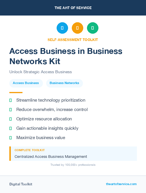 Access Business in Business Networks Kit