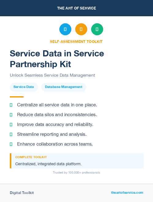 Service Data in Service Partnership Kit