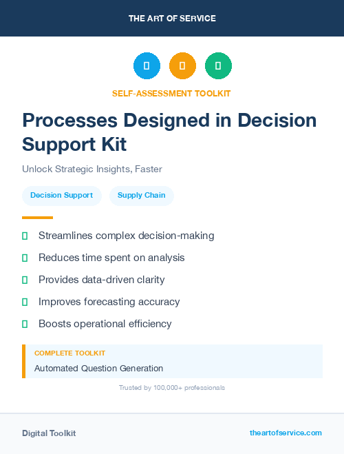 Processes Designed in Decision Support Kit
