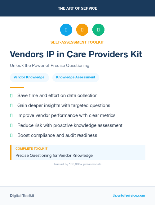 Vendors IP in Care Providers Kit