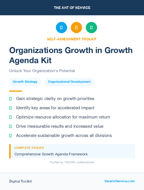 Organizations Growth in Growth Agenda Kit